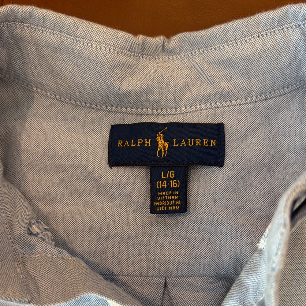 Ralph Lauren Light Blue Button-Down Oxford Shirt - Picture 2 of 3